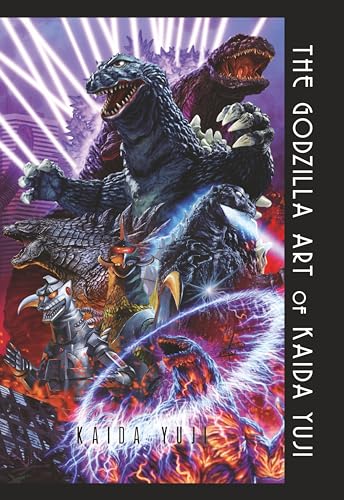 Godzilla and other monsters in dynamic, colorful artwork from Kaida Yuji.