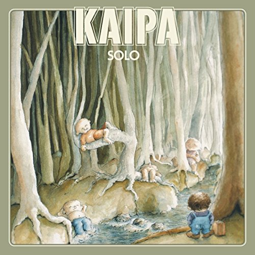 Watercolor illustration of children in a forest with the text Kaipa Solo above.