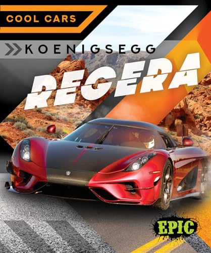 Red and black Koenigsegg Regera sports car on a road.