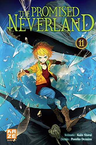 Cover of “The Promised Neverland” volume 11, featuring a boy amidst shattered glass.