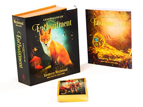 Lenormand of Enchantment" tarot deck with fox illustration and accompanying guidebook.
