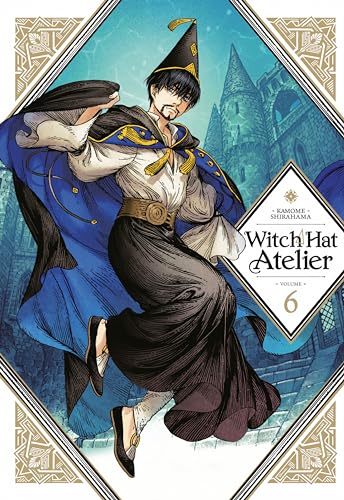 Manga cover featuring a man in a pointed hat and blue cape before a castle.