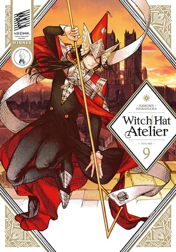 Manga volume 9 cover featuring a character in a witch hat and red coat.