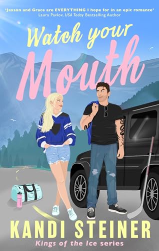 A couple stands by a black SUV in front of mountains on a book cover.