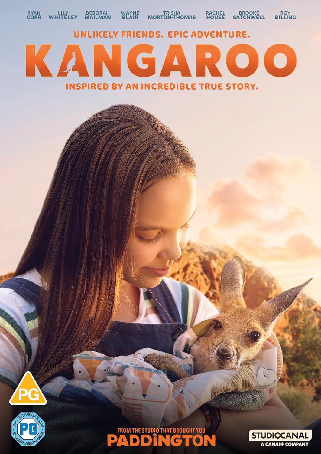 DVD cover for "Kangaroo" featuring a girl and a baby kangaroo.