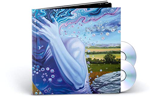 Kansas album artbook with a blue, surreal figure and landscape, plus two CDs.