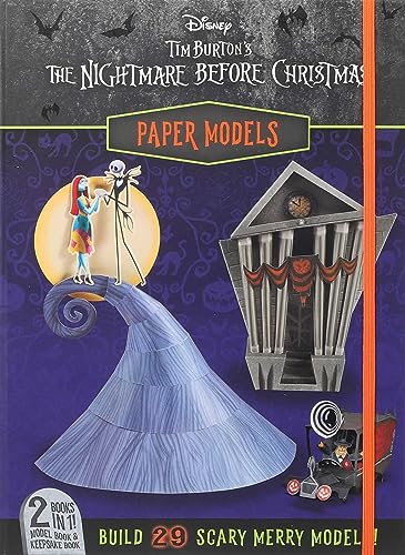 Cover of "The Nightmare Before Christmas" paper model book with Jack and Sally.