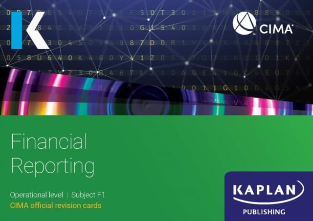 Revision cards for Financial Reporting, Kaplan Publishing, CIMA official.