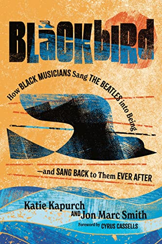 Book cover: “Blackbird” with a blue bird silhouette on an orange background.