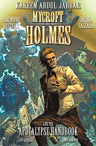 Book cover: "Mycroft Holmes" featuring characters in a dystopian setting.
