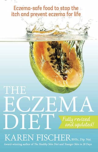 Book cover: "The Eczema Diet" with a papaya slice in water.