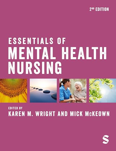 Book cover: "Essentials of Mental Health Nursing," 2nd edition, with imagery.