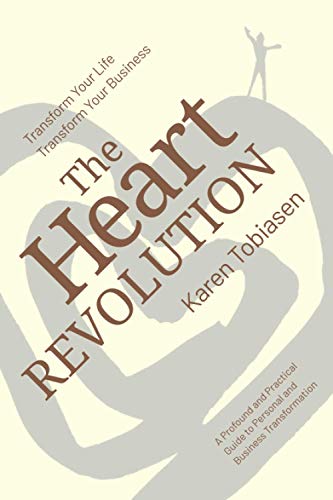 Book cover: "The Heart Revolution" by Karen Tobiasen, with abstract design.