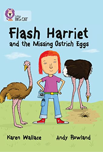 Book cover featuring Harriet, two ostriches, and an empty nest.