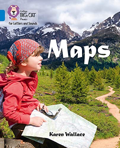 Book cover: girl with map looks at snowy mountains.