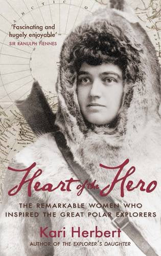 Book cover featuring a woman in arctic clothing, titled “Heart of the Hero.”