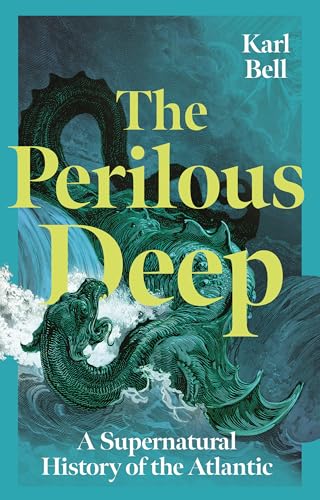 Book cover featuring a sea serpent emerging from ocean waves against a teal background.