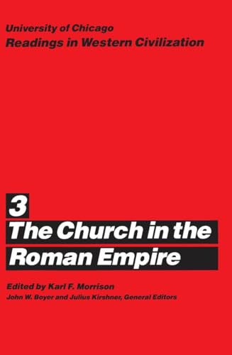 Red book cover with white text: "The Church in the Roman Empire.