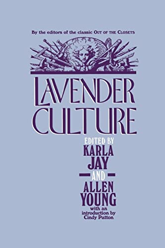Book cover for "Lavender Culture" with floral and sword illustration.