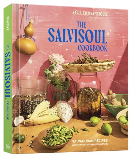 Cookbook cover with colorful produce, jars, and the title “The SalviSoul Cookbook.”