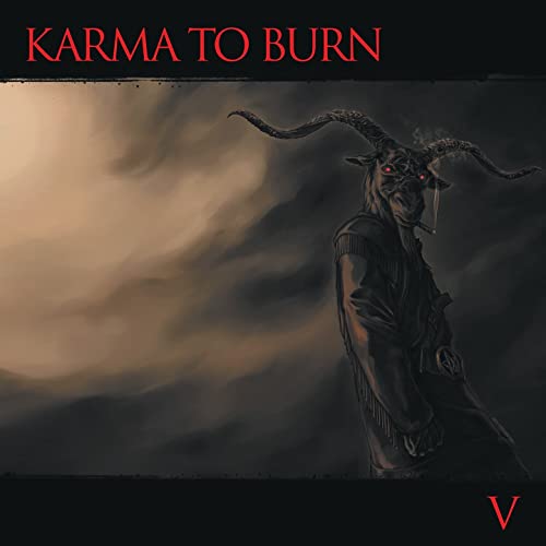 Album cover for Karma To Burn V, featuring a horned, demonic figure.