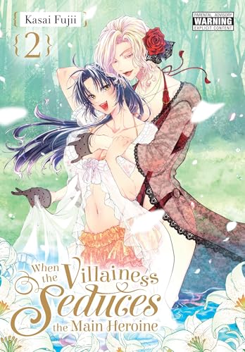Manga cover: two women embracing, floral background, volume 2.