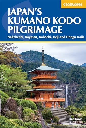 Book cover showing a three-story orange pagoda and waterfall in a Japanese forest setting.