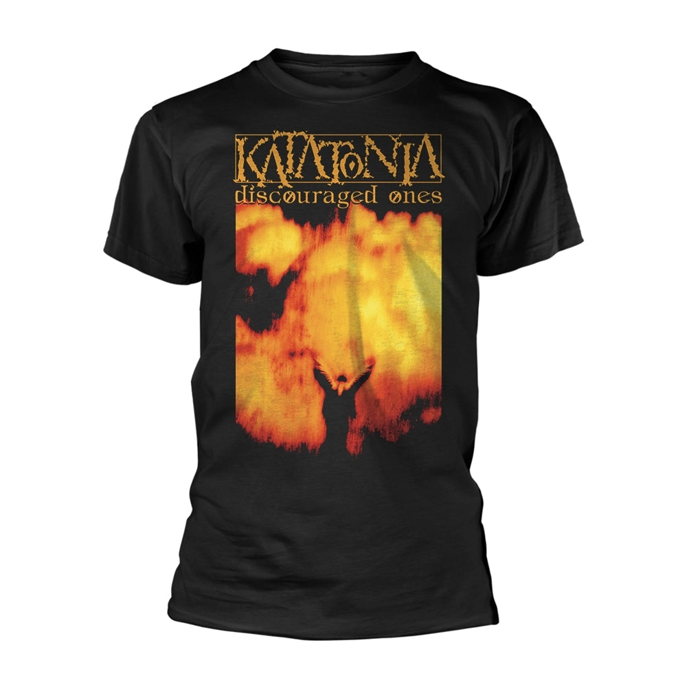 Black t-shirt with album art for Katatonia’s “Discouraged Ones.”