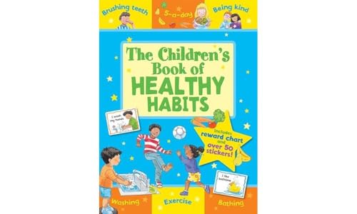 Book cover with children illustrating healthy habits like washing and exercise.