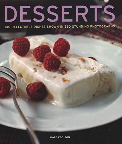 Colorful desserts in various dishes on a white or light background with photography.