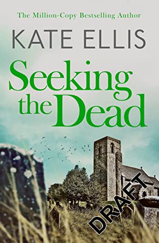 Book cover: "Seeking the Dead" with a church and graveyard scene.
