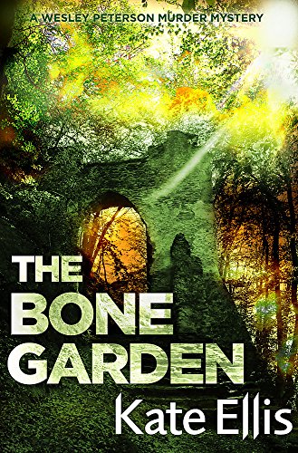 Book cover: āThe Bone Gardenā with a dark, overgrown archway scene.