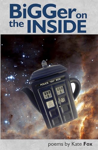 Book cover featuring a blue police box teapot against a nebula background.