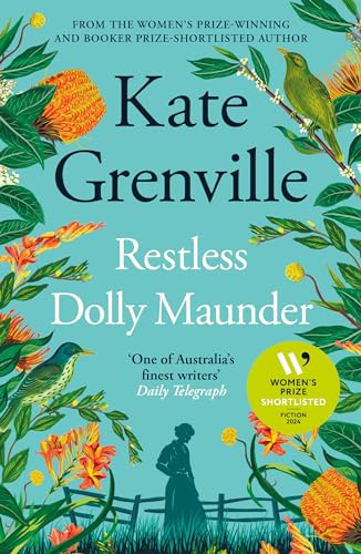 Book cover with author name, title, botanical illustrations, birds, and a woman’s silhouette.
