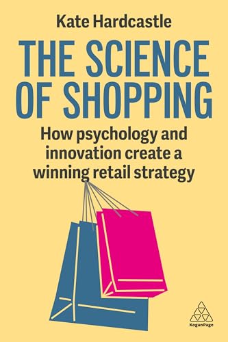 Book cover: "The Science of Shopping" with shopping bags illustration.