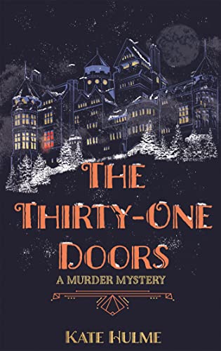 Book cover: dark mansion illustration with title "The Thirty-One Doors".