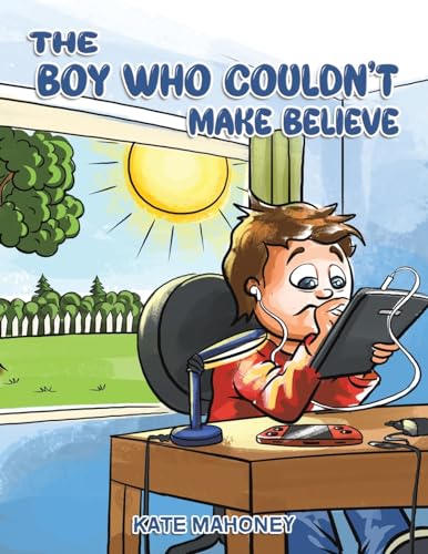 Book cover: boy with tablet, looking surprised, sunlit room.