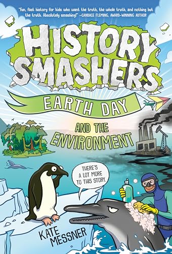 Book cover: "History Smashers: Earth Day and the Environment" with animals.