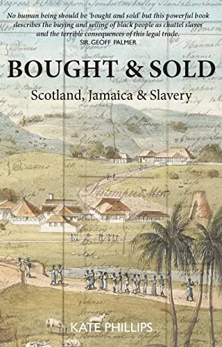 Book cover: “Bought & Sold” depicting a plantation scene and figures.