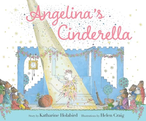 Book cover showing a mouse ballerina in a spotlight inside a blue castle.
