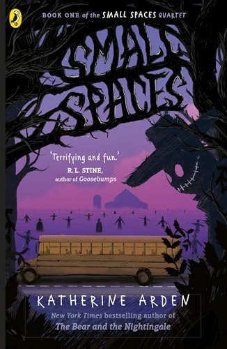 Book cover showing a school bus, a scarecrow, and silhouettes in a purple field.