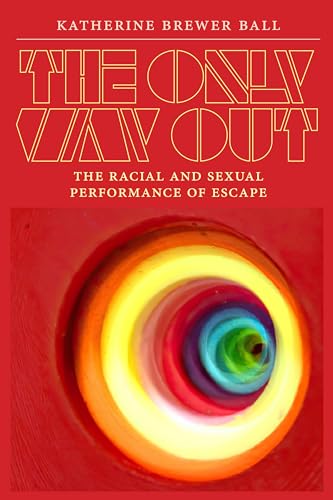 Book cover with red background and a spiral image in center.