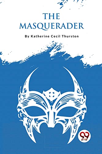 Book cover: "The Masquerader" with a white, ornate mask illustration.