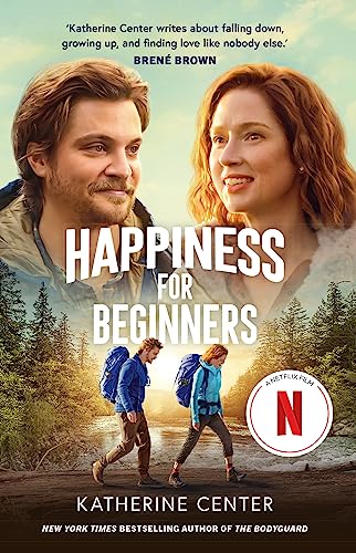 Book cover featuring a man and woman hiking with portraits of them above.