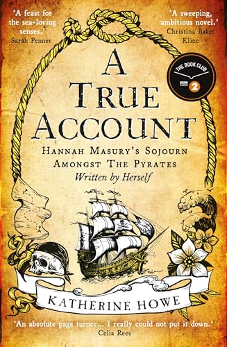 Book cover: “A True Account” with pirate ship illustration and rope frame.