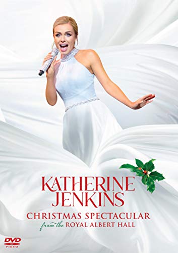 DVD cover featuring Katherine Jenkins in a white dress, holding a microphone, with holly graphic.