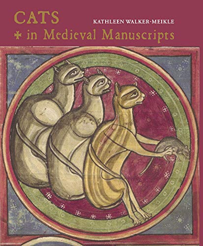 Book cover featuring three medieval-style cats, one holding a mouse, inside a circular frame.