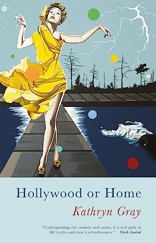 A woman in a yellow dress walks on a pier near a pool with someone.