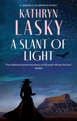 Book cover: starry night, woman in silhouette, desert landscape, bird.