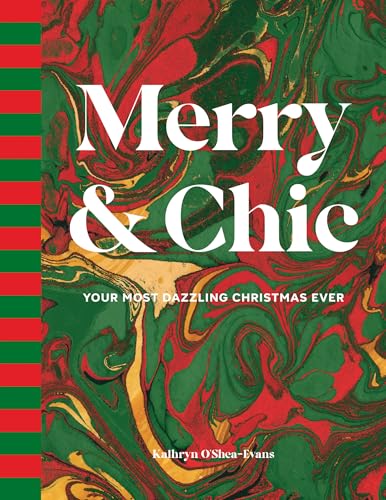 Book cover with swirling red and green marbled design, title āMerry & Chicā.